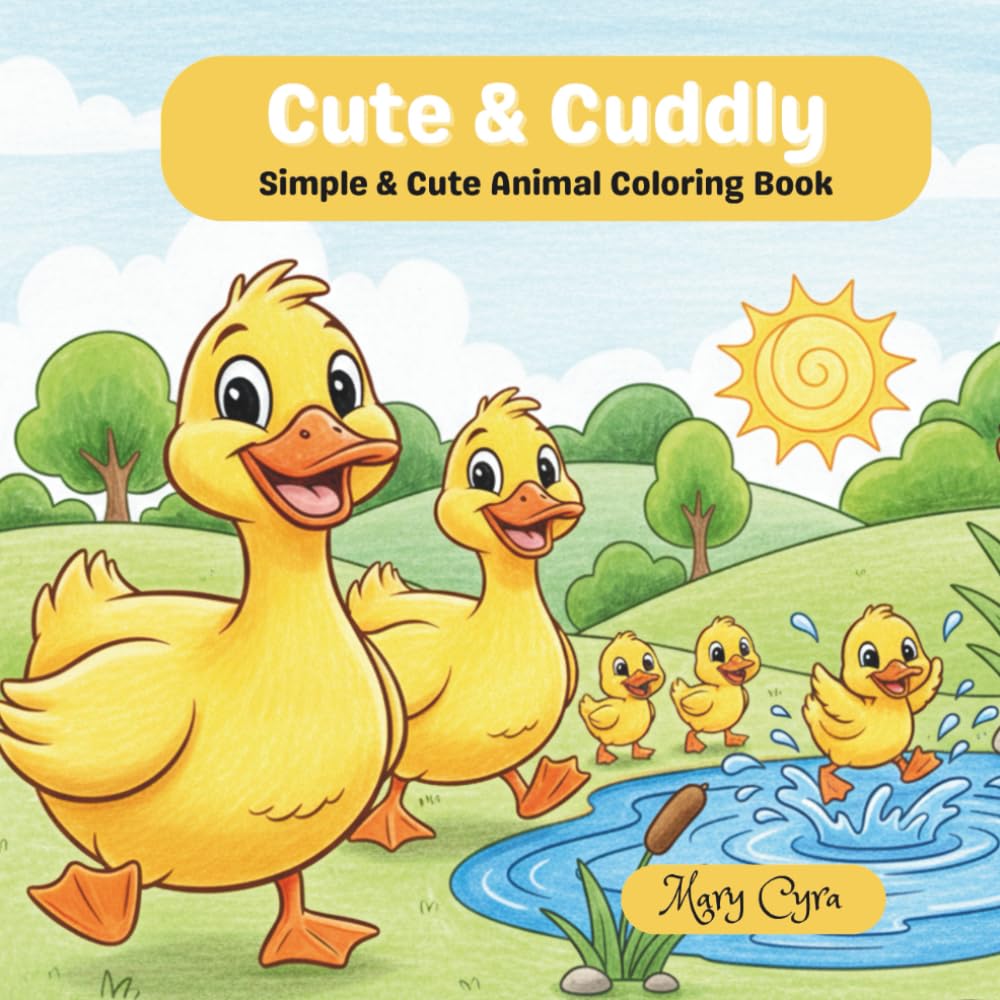 Cute & Cuddly: Simple & Cute Animal Coloring Book