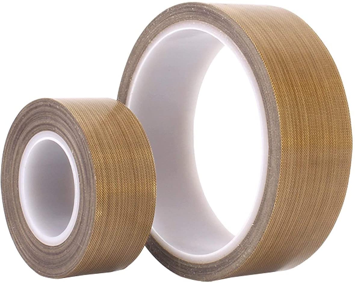 Taśma wysokotemperaturowa, Taśma PTFE wielokolorowa, różne rozmiary, grubość 0,13 mm, zakres temperatur od -196°C do +300°C(Brown,25mmx10m)