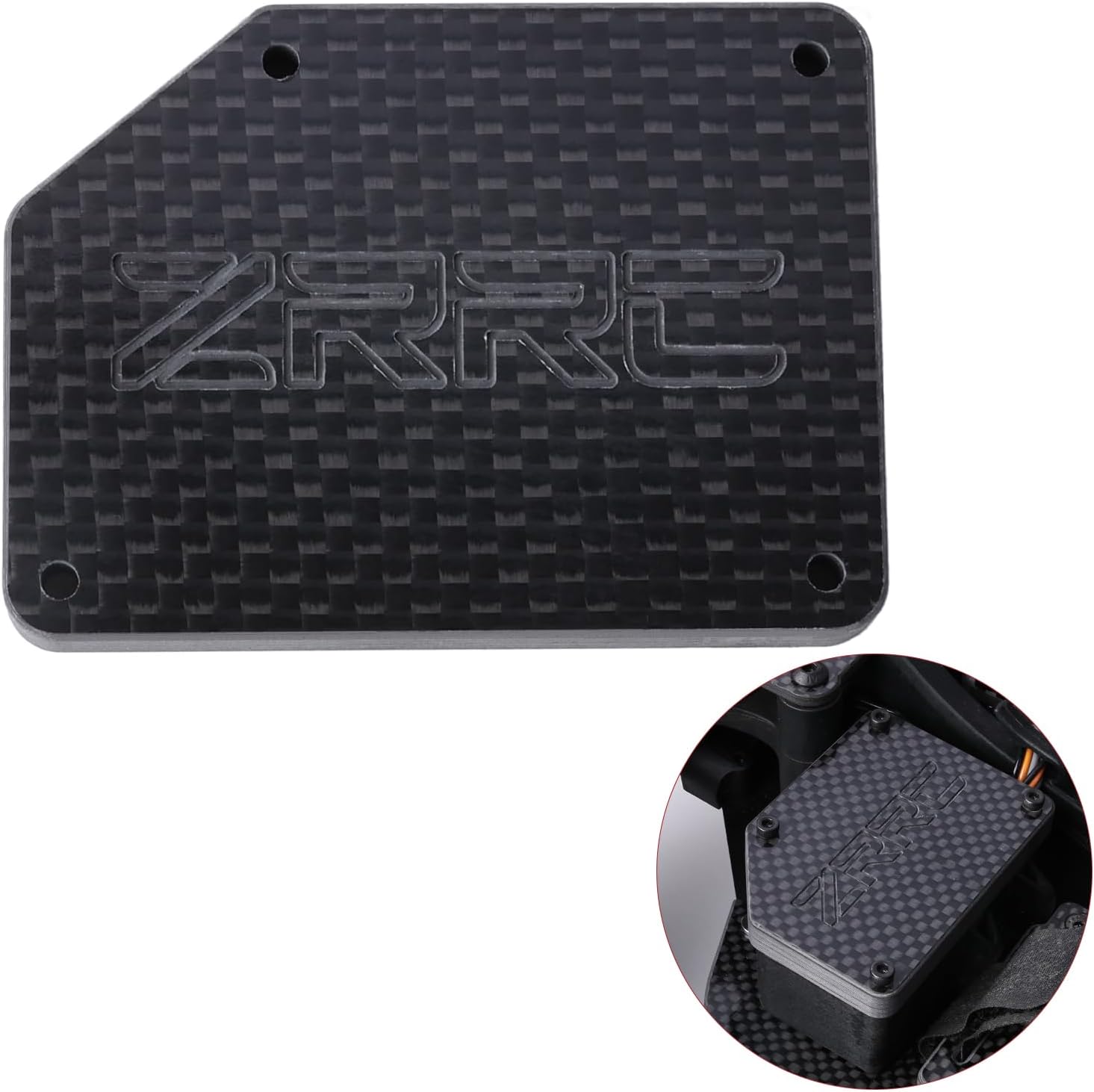 Carbon Fiber RC Receiver Box Lid Cover with Seal for Arrma 6S 1/8 Typhon Kraton Notorious Outcast Talion & 1/7 Mojave Fireteam Big Rock, for ARA320604 RC Radio Box Parts Replacement Upgrade