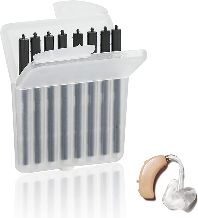 8 Pcs Hearing Aid Wax Guard Filter Dustproof with Transparent Container