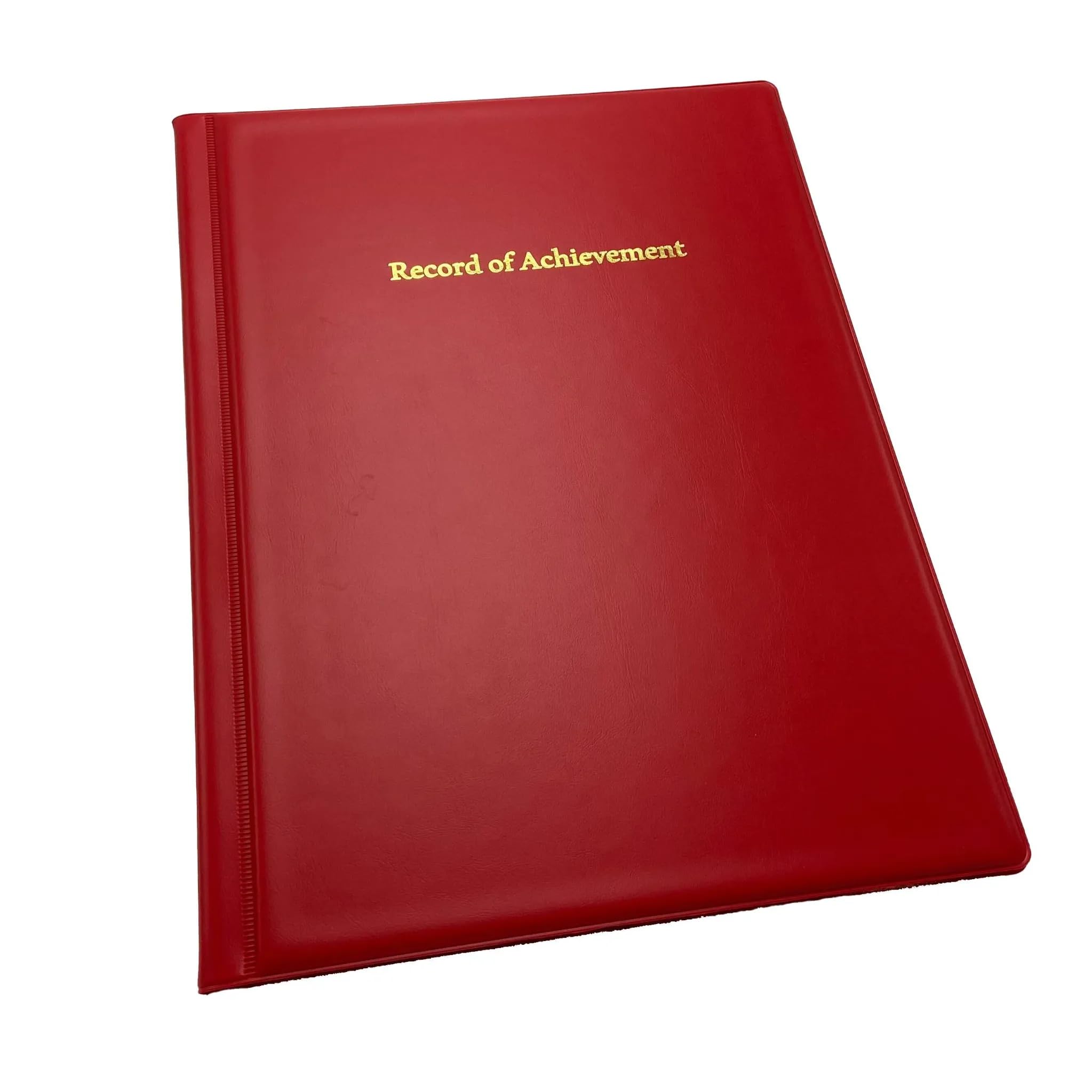 Record of Achievement Folder with Gold Print, Fitted with 20 Pockets (Red) — image 1