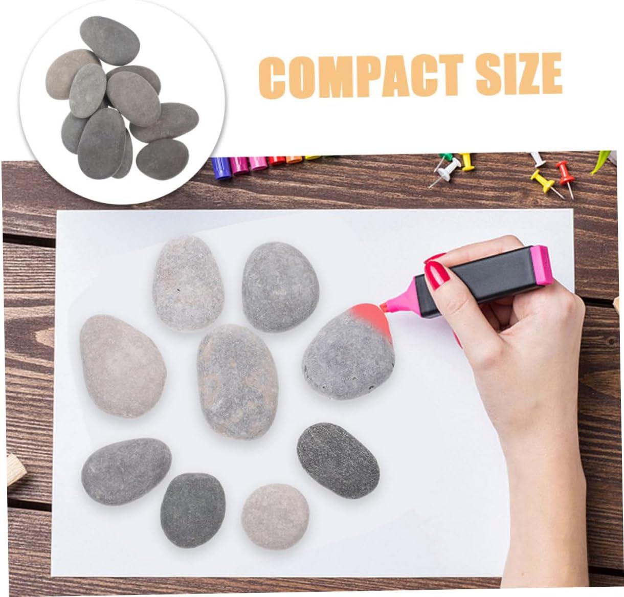 10pcs Hand Painted Stone Rocks Rock Painting Kit Smooth Pebbles for Crafts Stones for Crafts Natural River Stones Crafts Making Painting Stones DIY Stones Drawing Pebbles STOBOK