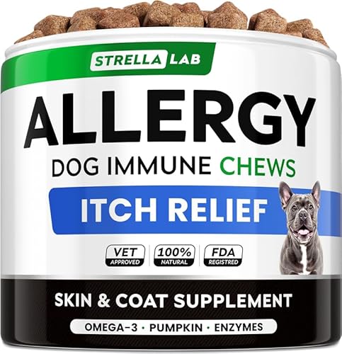 STRELLALAB Dog Allergy Relief Chews Small Size