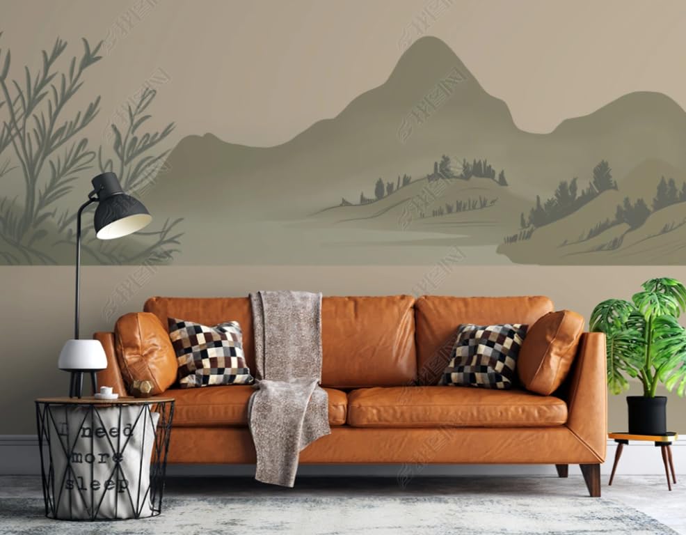 Papier peint intissé paysage chinois grand format, poster mural panoramique 300x210 pour salon