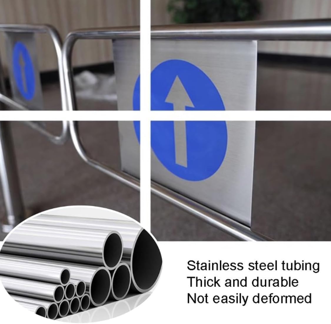 Automatic Swing Gate Exit Device, Durable Stainless Steel One-Way Door Push-in Access Control, Secure Barricade for Enhanced Safety and Convenience