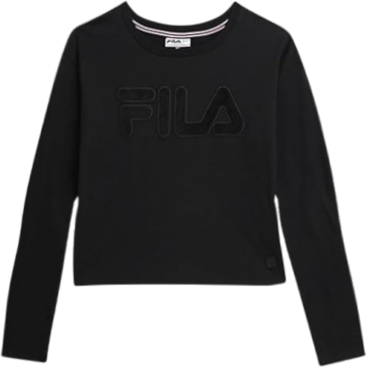 Fila Girls Long Sleeve Shirts - Soft Cotton Jersey Long Sleeve Graphic Tees for Girls - Cute Casual Girl Tops (7-16)