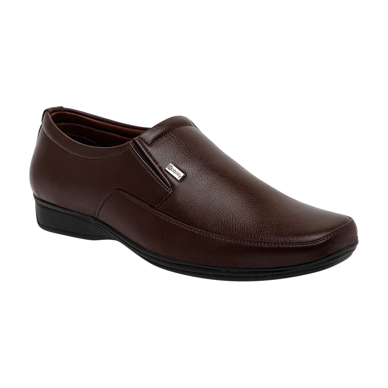 NOBILITY Brown Formal Slip On Shoes for Men || Comfortable Walking || Classic Design || Breathable || Slip Resistant ||8 UK (B0D2KYRR9G) Amazon Price History, Amazon Price Tracker