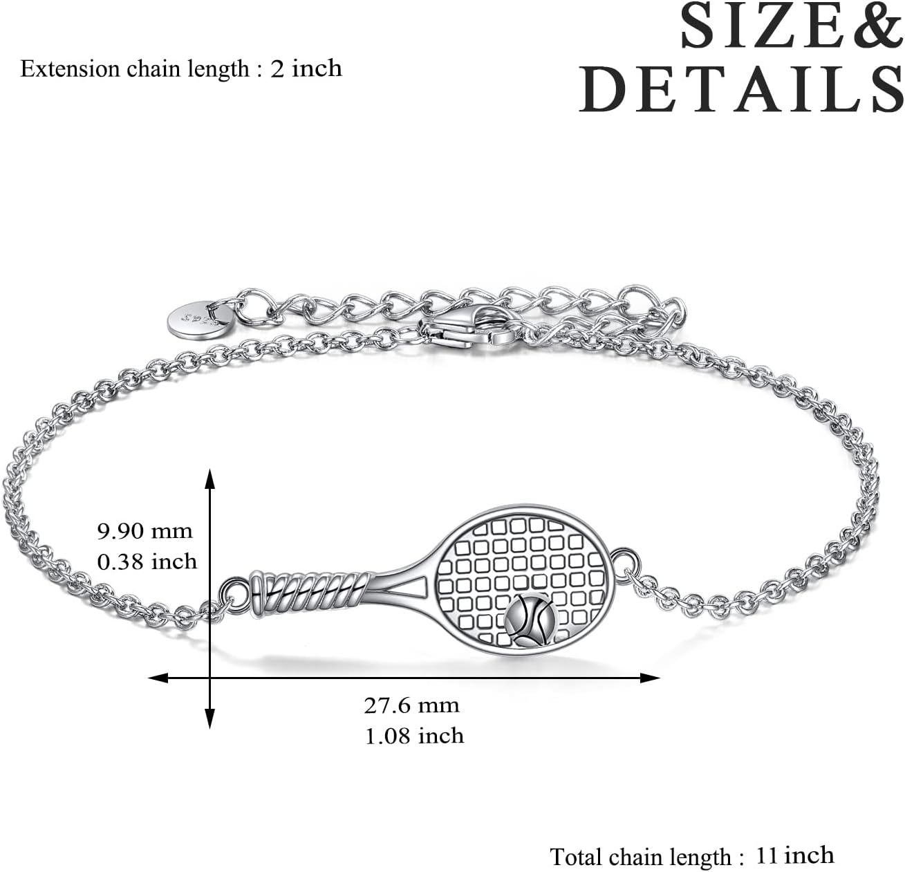 YFN Sport Bracelet Sterling Silver Sport Lover Gifts for Women Men