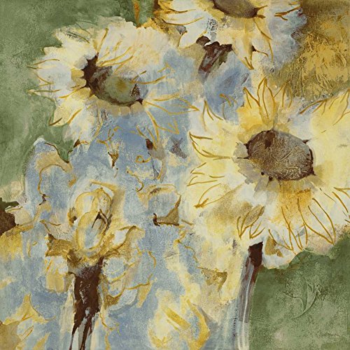 Toile encadrée 86x86 cm Anticipation II Jill Martin affiche paysage floral