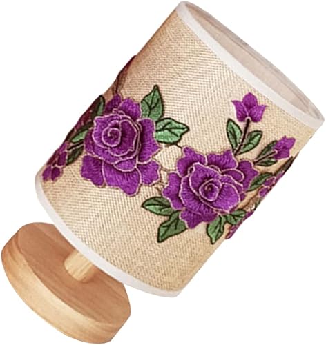 Uonlytech Lámpara de mesa de tela con flores LED bombillas de noche lámpara de mesa LED lámpara de mesita de noche lámpara de mesita de noche luces