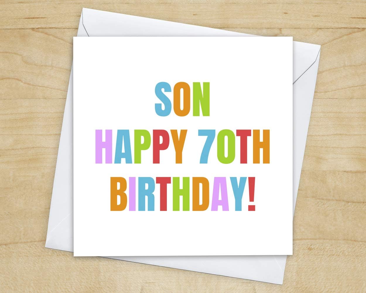 Son 70th Birthday Card - 10+ Style Choices - 70th Birthday Card for Son ...