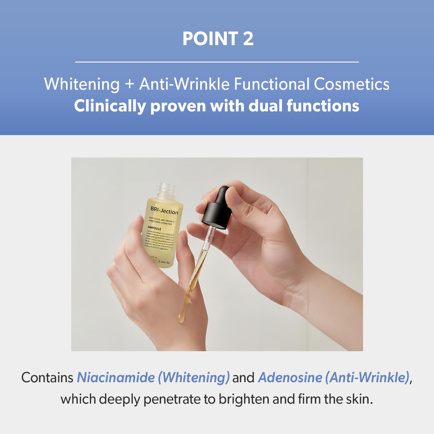 A mar da BRI-Jection Ampoule 30ml – Hydrating & Radiance Serum with 3GF Complex & Volufiline | For Smooth and Supple-Looking Skin - Image 5