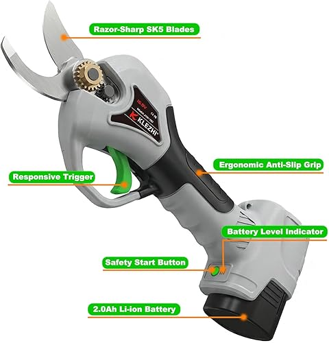 Miniatura 2 de Electric Pruning Shears 1inch Cutting Diameter, 16.8V Professional Cordless Battery Powered Tree Branch Pruner with 2000mAh Batteries for Branch,