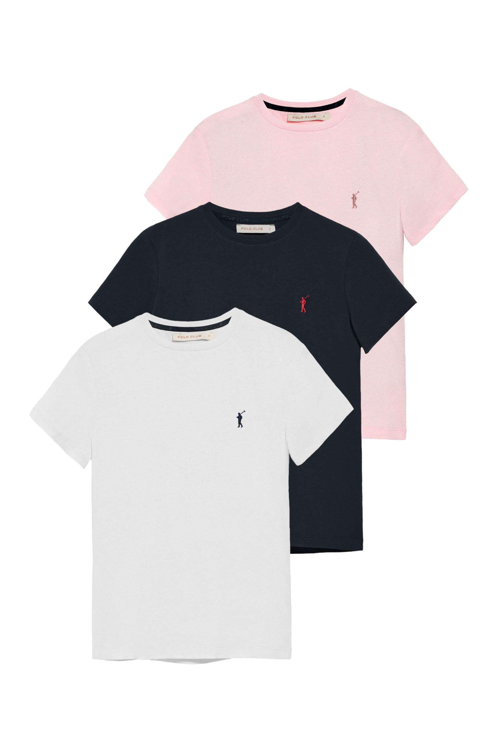 3er Pack Damen T-Shirt Kurzarm Ärmeln 100% Baumwolle