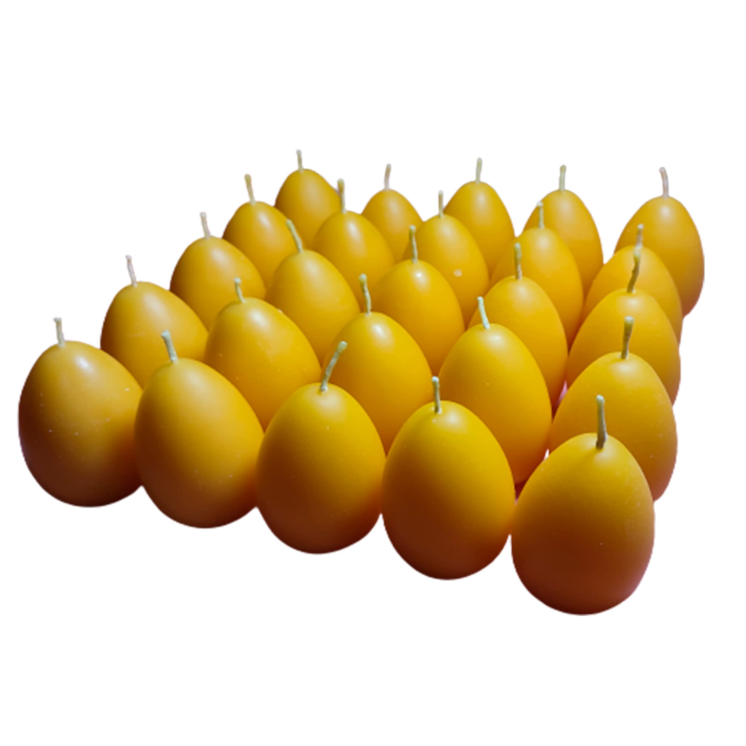 Osterei Kerze - zitronengelb| Ostern| Eierförmige Kerze | Frühlings ei | Eikerzen - Handgemachte 25 – Stk. 40 x 40 x 55 mm; 55 Gramm