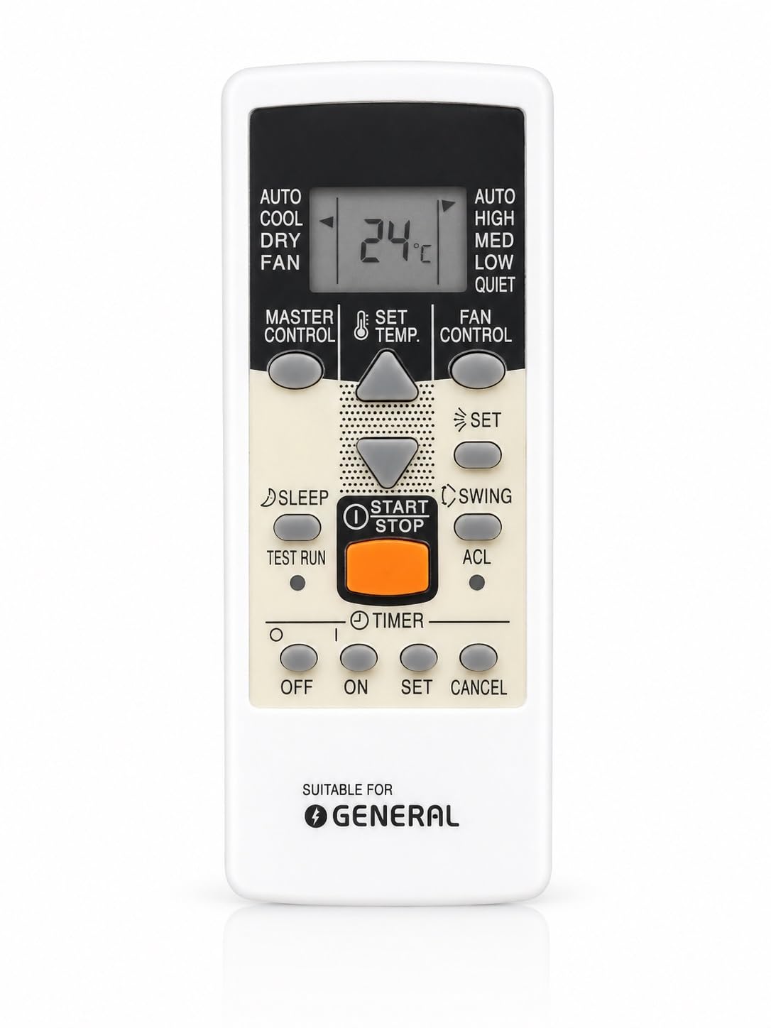 Original AC Remote Control Compatible with O General Split Air Conditioner | Replacement for JE-06 Model | Exact Same Remote Required Timer Start Stop Fan Control | White | RE23 S-picture-28