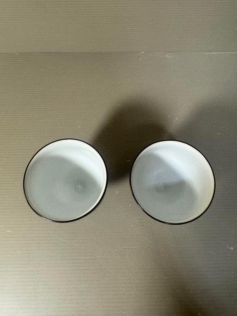 2438 深川製磁 紫なでしこ 百年庵 杯揃 ワインカップ 2客 未使用 2438