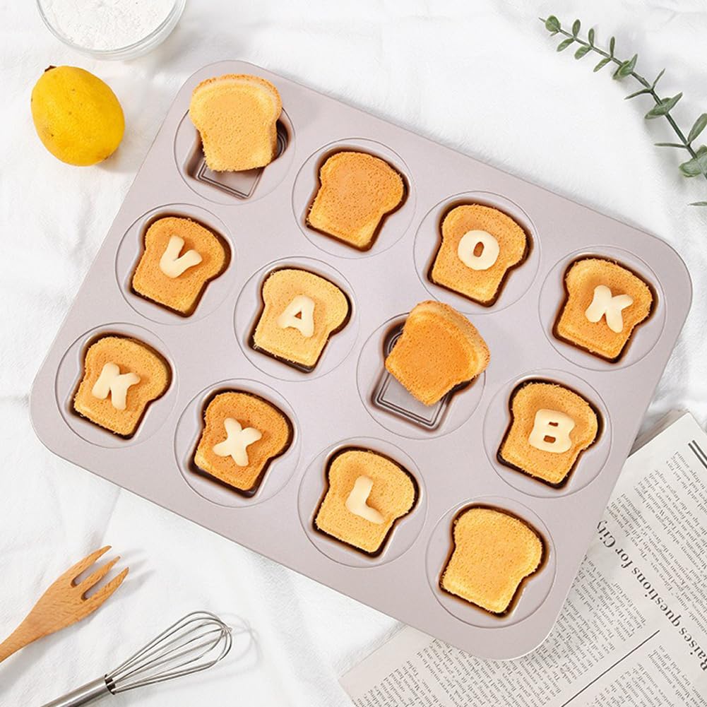 CANDeal 12 Tassen Madeleine Formen Kuchenform, Antihaft-Jakobsmuschel Madeline Backformen Für Home Oven Backen Und Kommerzielle Nutzung, Toast Form Kuchen Backen Tabletts
