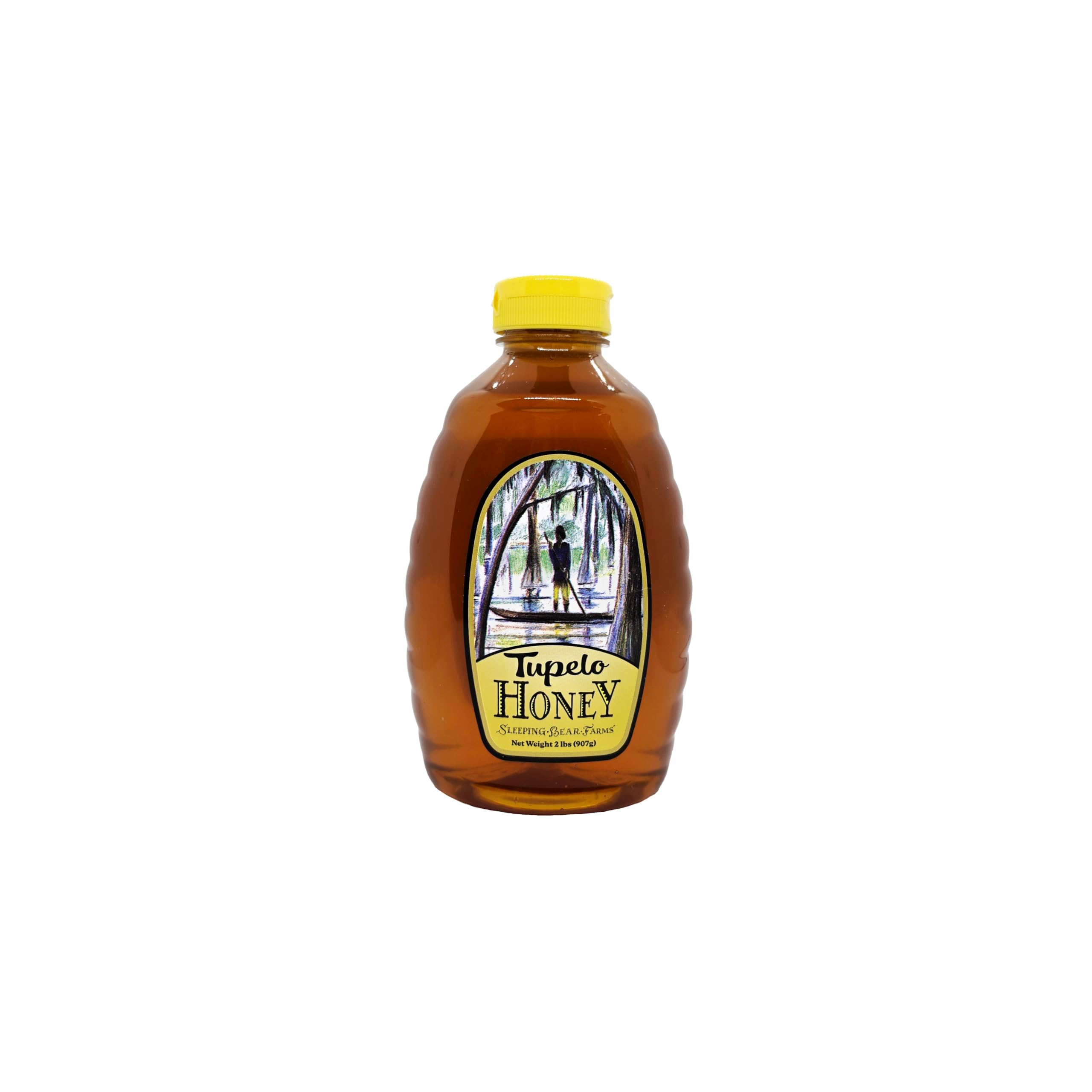 Tupelo Honey 32oz - 2 Pound Jar - Pure Raw White Tupelo Honey from Sleeping Bear Farms - Harvested from Florida Apalachicola River Basin Beekeepers - Premium Gourmet Honey