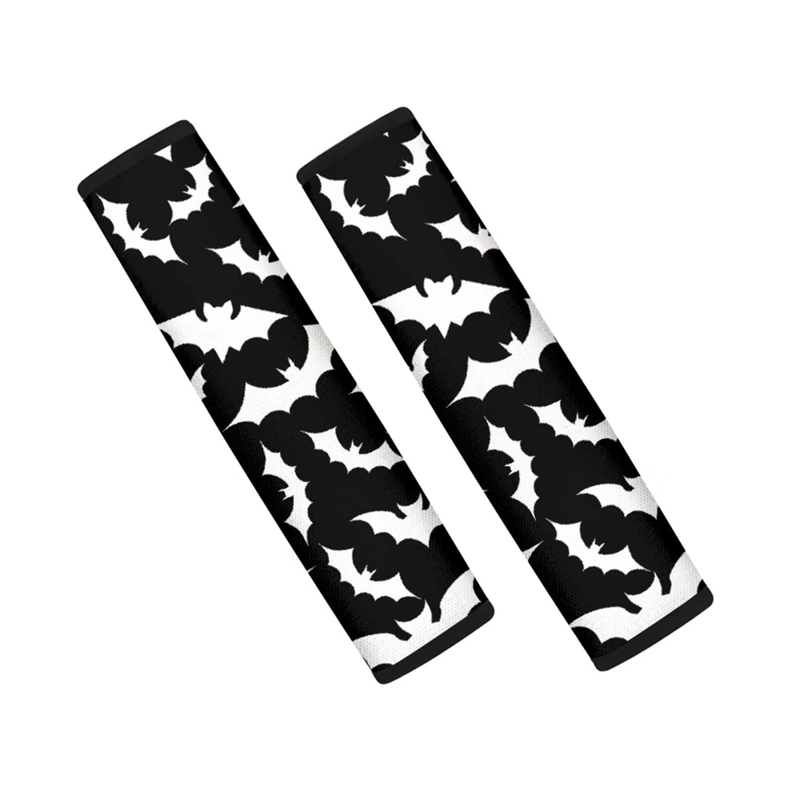 Forchrinse 2 PCs Bat Car Seat Belt Cover for Kids,Soft Safety Belt Strap Halloween Shoulder Pad Auto Accessories Set Universal Fit