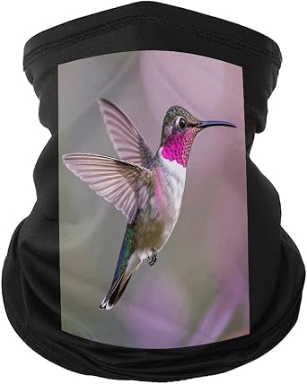 Humming Birds Neck Gaiter Face Cover Scarf, Breathable Quick Dry Lightweight Bandana for Men Women Skiing Fishing Hiking Cycling