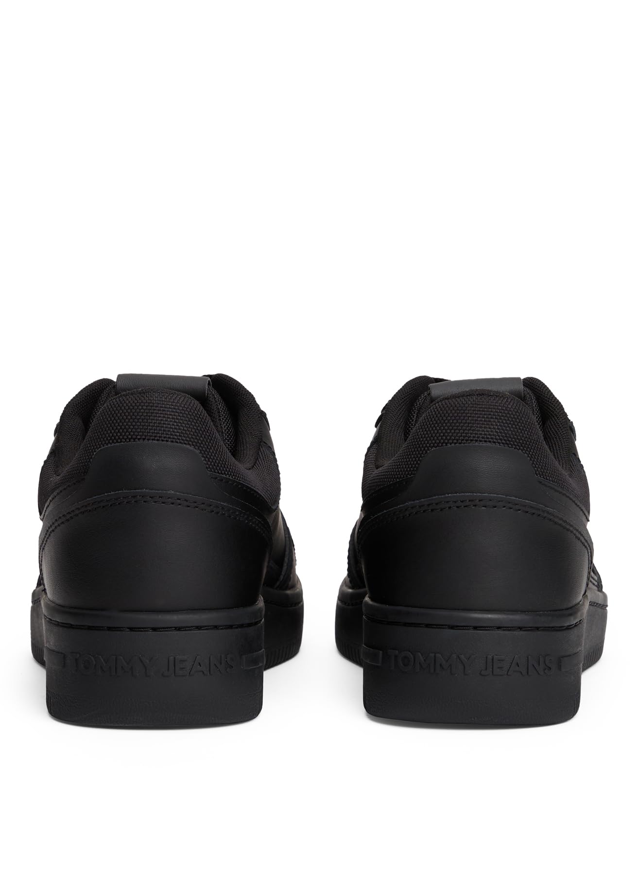 Tommy Jeans Uomo Sneakers con Suola Preformata Tjm Retro Basket Profilo Basso, Nero (Black), 44