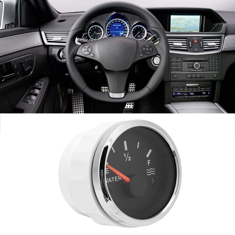 Jauge de Niveau d'Eau Numérique 52mm, 12V/24V, Acier Inoxydable 316L, IP67 Étanche, Rétroéclairage LED Rouge, pour Voiture Bateau Machine de Construction