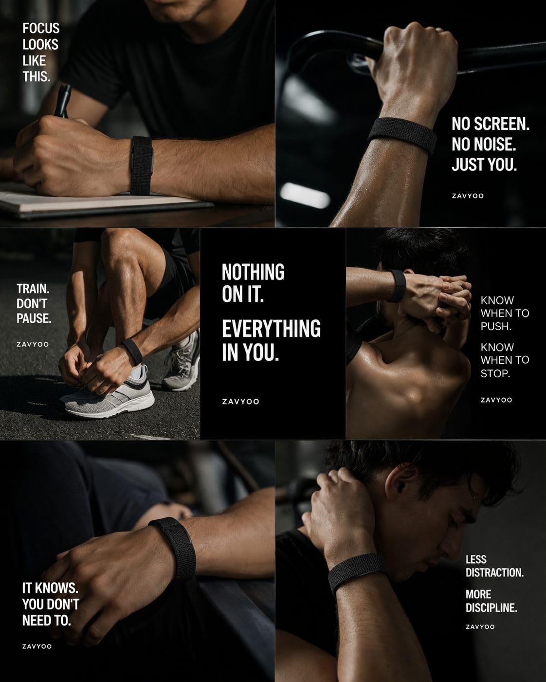 Screenless Fitness Band for Men &amp; Women | Sleep, Activity &amp; Recovery Tracker | Comfortable All-Day Wearable | Minimal Smart Health Band | Black - 9