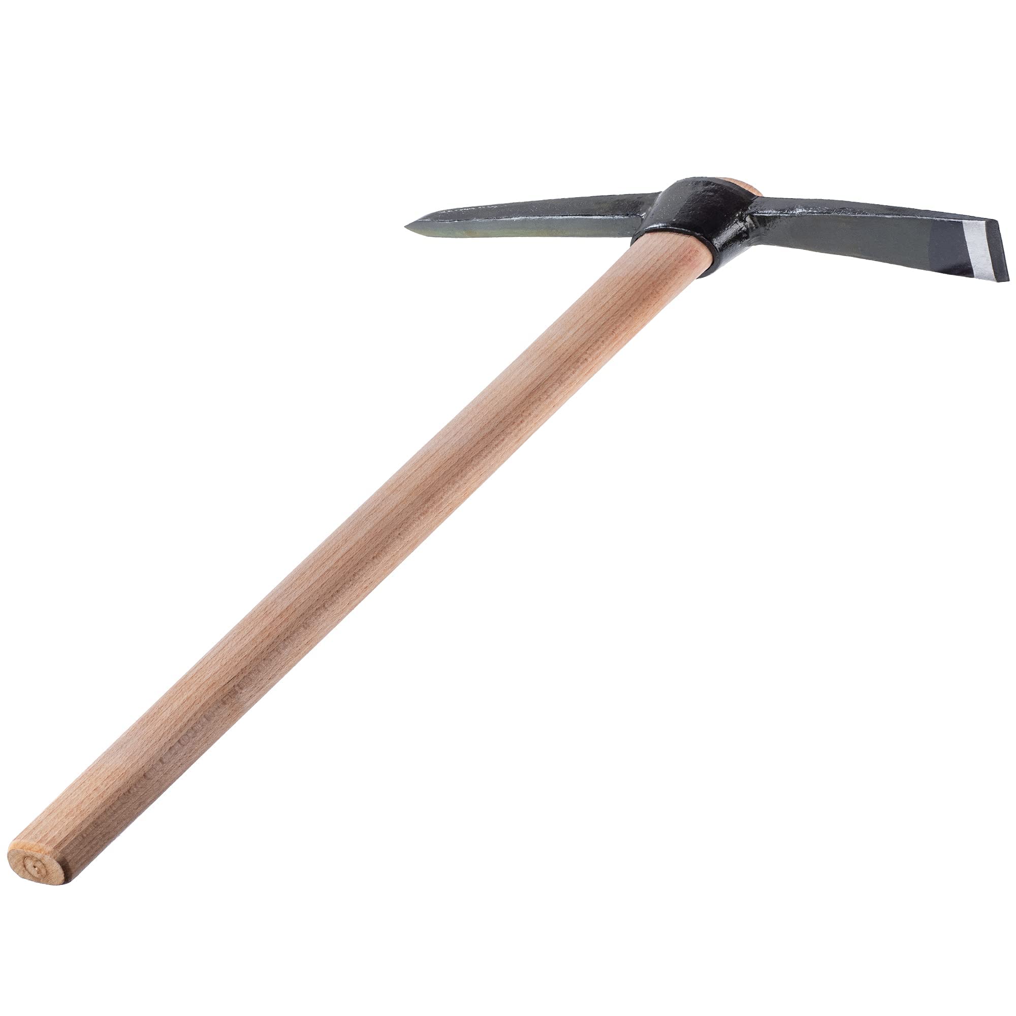 KADAX Pioche pointue en acier résistant 2,5 kg double tête 90 cm