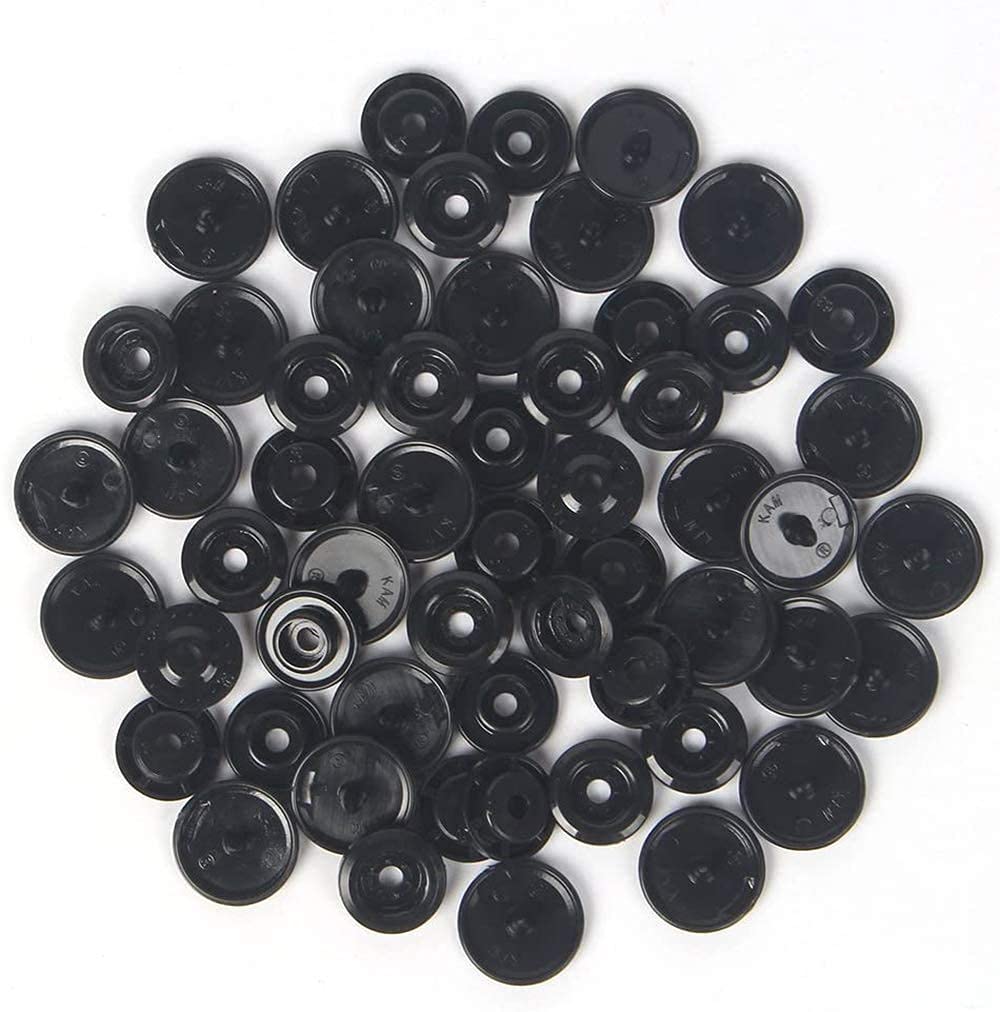 KAM Druckknöpfe + Druckknopfzange, Starter-Verschluss-Set, 384 Sets in 12 Farben, Größe 20, T5, KAM Druckknöpfe, Kunststoffverschluss, Druckknöpfe, zum Basteln, Stoffwindeln, Lätzchen