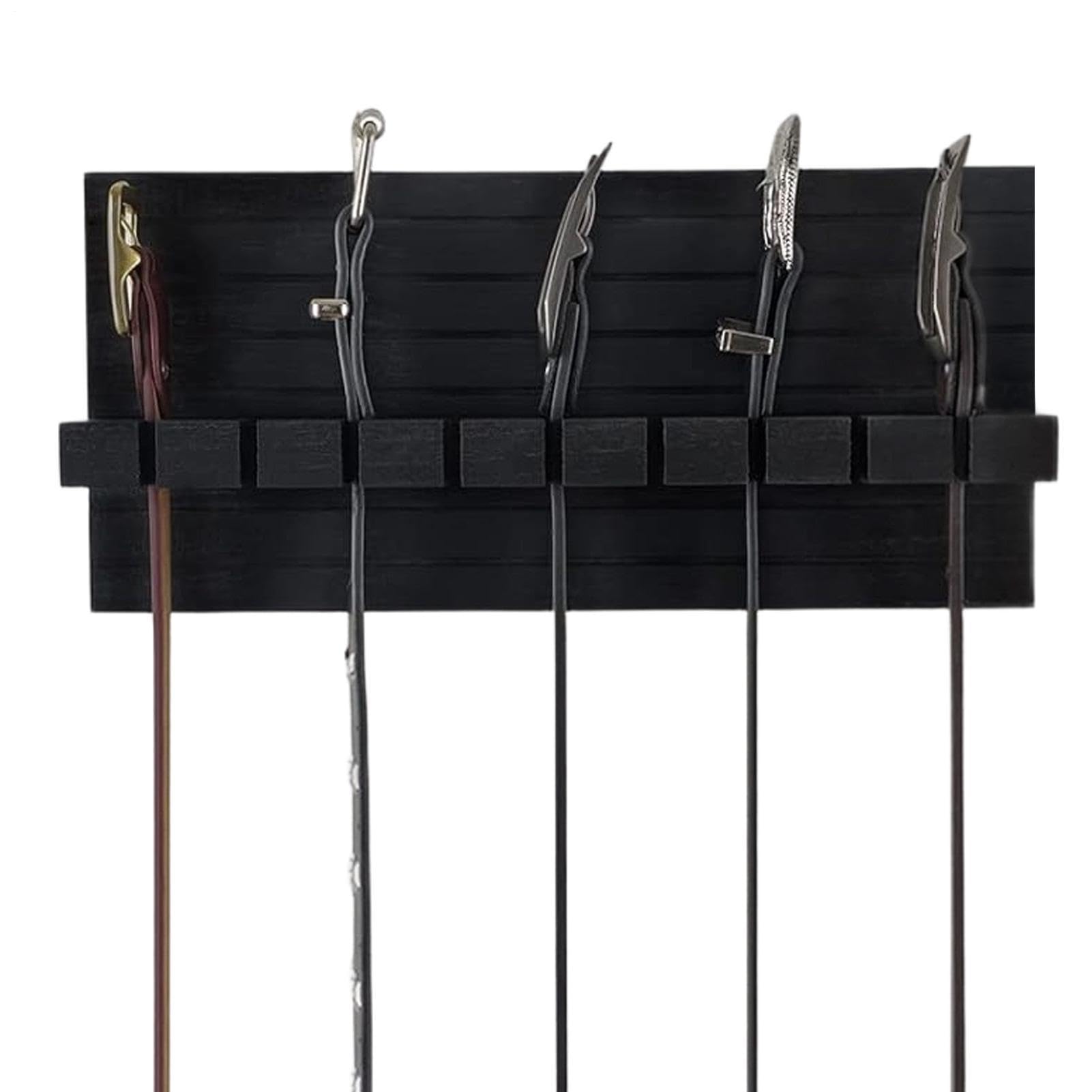 Porte-ceinture mural en bois noble pour un dressing parfaitement ordonné