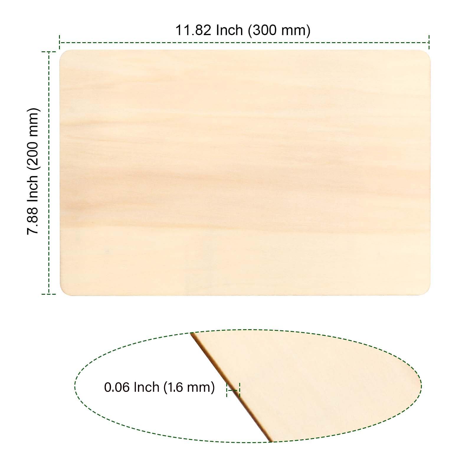PINGEUI 15 Stück Lindenholzplatten 30x30x0,2 Cm – Unlackiert, Glatt Geschliffen Für Bastelprojekte