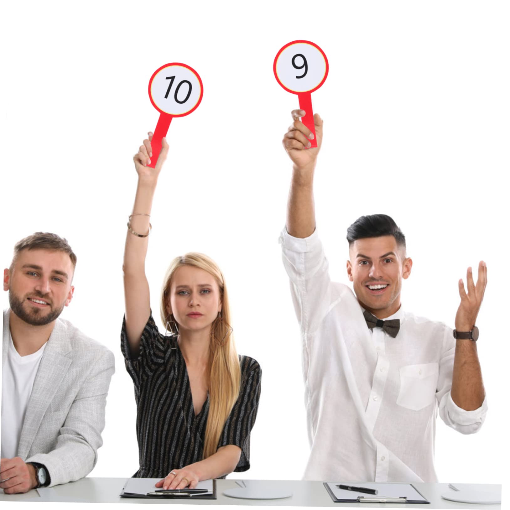 NUOBESTY 16piezas Tablero De Puntuación Erasable Para Votación y Portátil Para Jueces y Doble Cara Para Evaluaciones