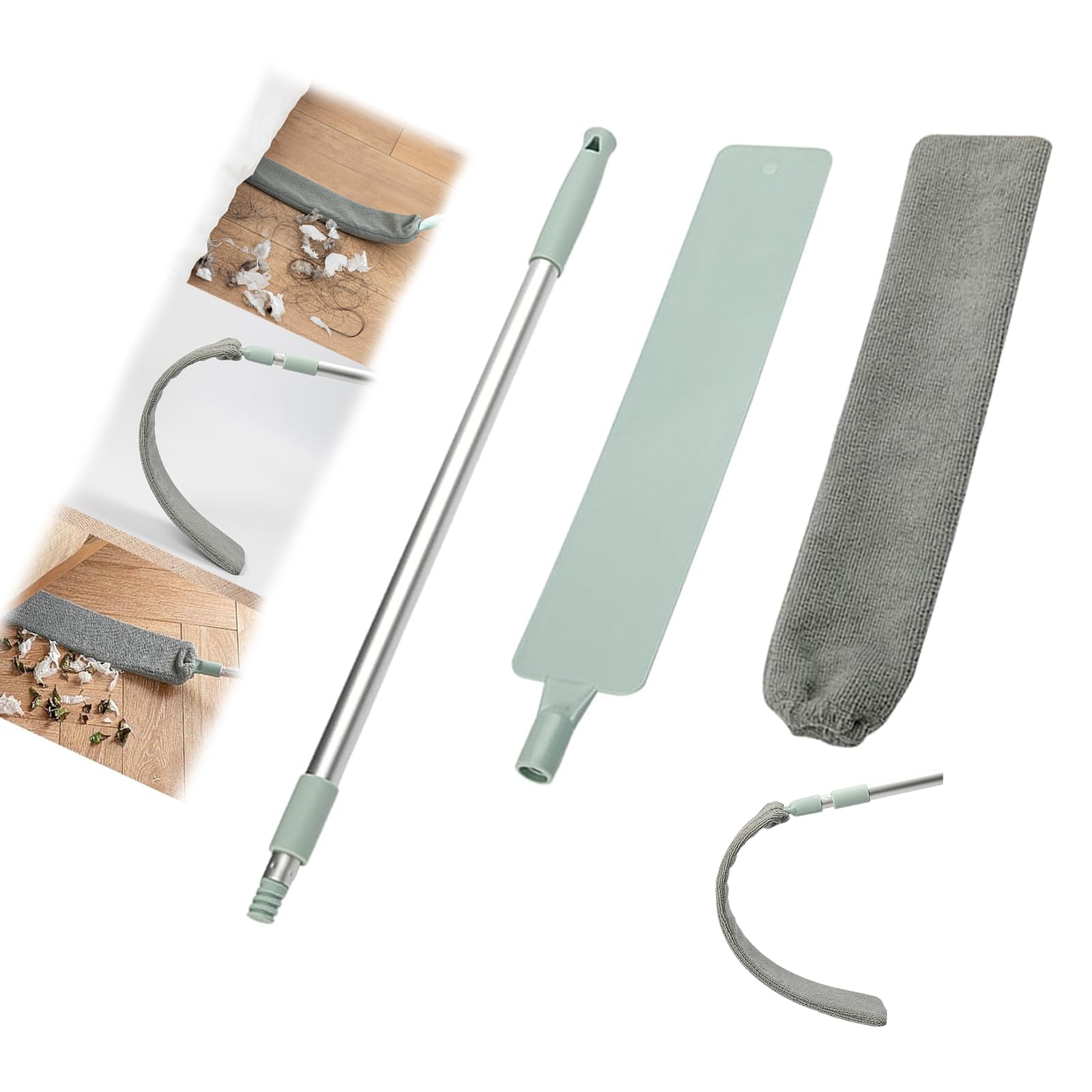 MultiSurfaces Extendable Dusters Telescopic Aluminum Rod Washable Fibers All Purpose Cleaner Corner Collector