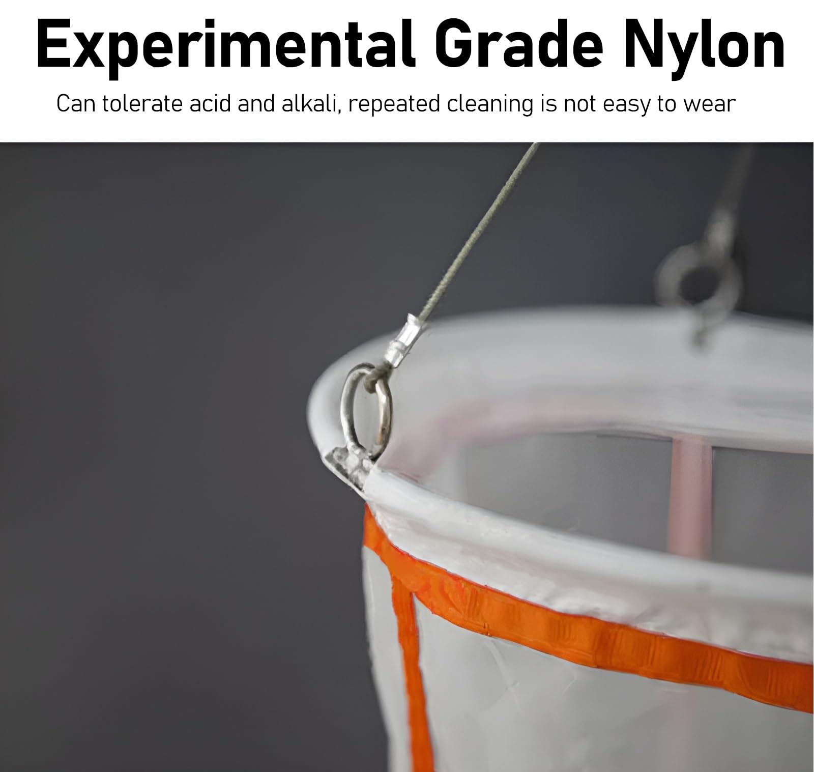 ERRULAN Planktonnetz 25# Planktonnetz, 200 Mesh-Plankton-Sammelnetz mit 5 m Probenahmeseil, 64 μm feines, verdicktes experimentelles Nylon für Sammeln von Phytoplankton, Protozoen und Rädertierchen