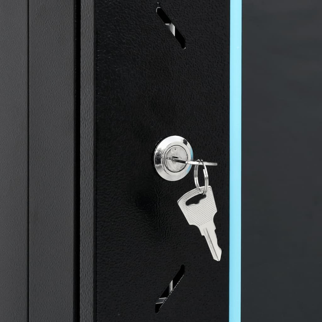 vidaXL Coffret de réseau 18U 19" IP20 Noir 60x60x100 cm, Coffret de réseau sur Pied, Armoire de données, Support de réseau