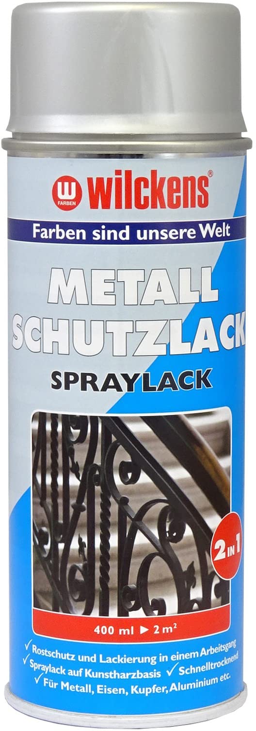 Wilckens Metall-Schutzlack Spray 2in1, Silber, 400 ml