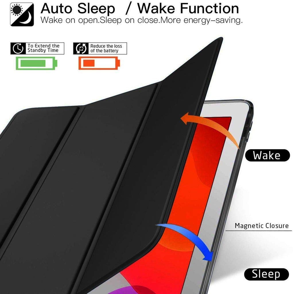 Robustrion Cover for iPad Air 3rd Generation Cover 10.5 inch Flip Case with Pencil Holder – Black