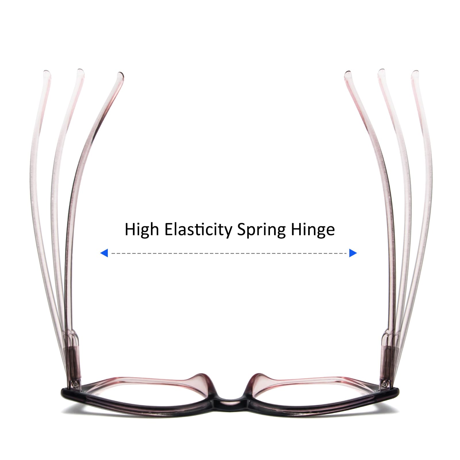 Kodilin Occhiali da Lettura Donna Anti Luce Blu Cat Eye Occhiali per PC con Cerniera a Molla, 1.5 Rosa - 4