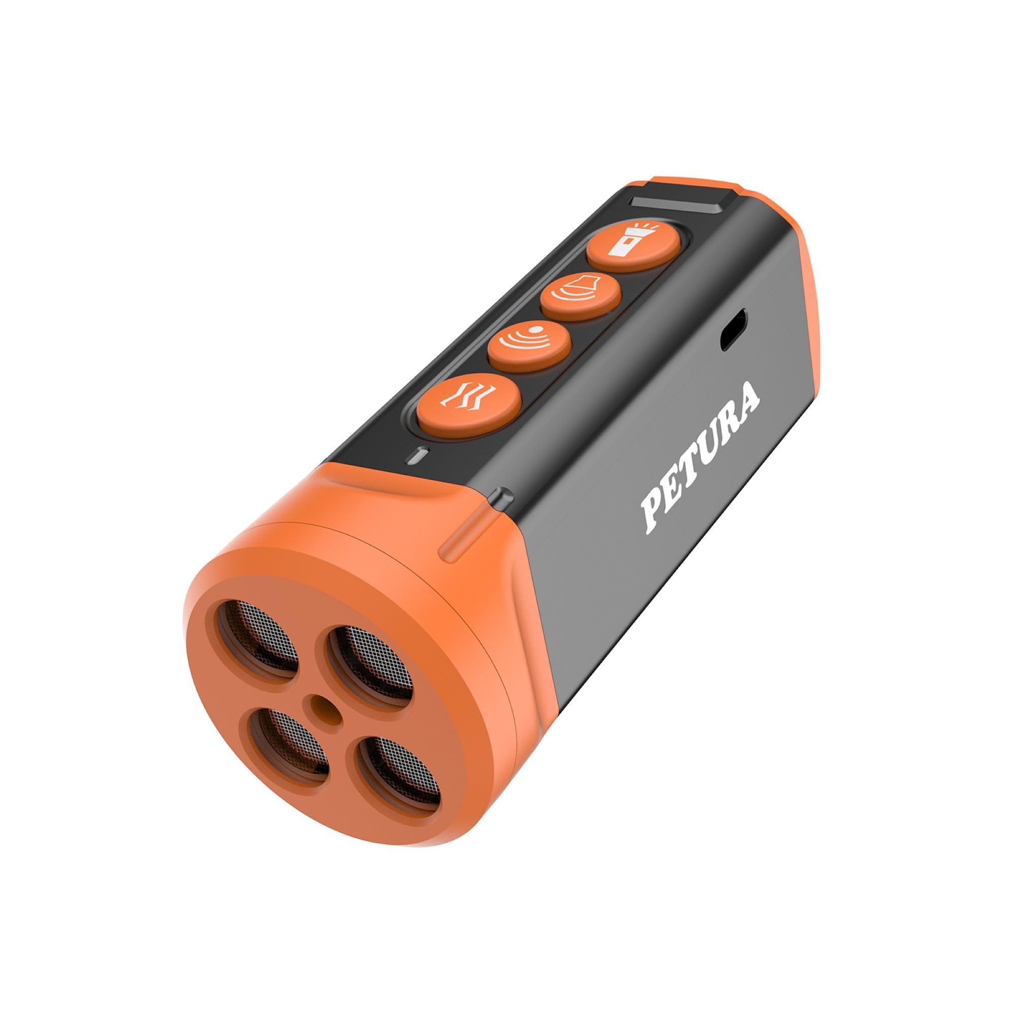 PETURA Dog Bark Deterrent Devices Best Anti Barking Device for Dogs Outdoor Ultrasonic Bark Stopper Rechargeable 33 ft Range Adjustable Flashlight Modes Shock Collar Alternative to Stop Bad Behavior