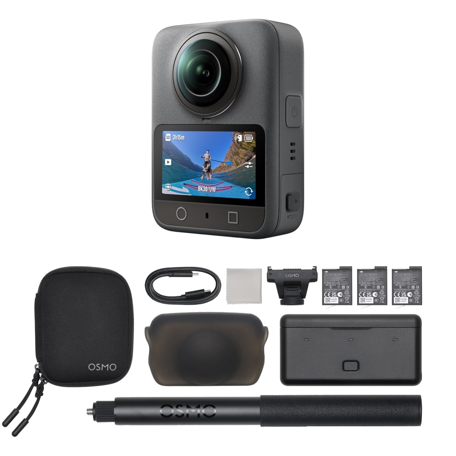 DJ I 360 Adventure Combo,360 Camera with 1-Inch 360° Imaging,Native 8K 360° Video, 4K/120fps & 170° Boost Video, 120MP 360° Photo, 100-Min 8K Recording, Waterproof, Action Camera for Sports,Vlog-picture-30