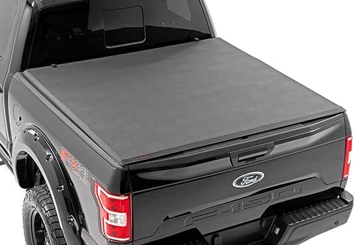 Rough Country Soft Tri-Fold Truck Bed Cover, F150 Truck Tonneau