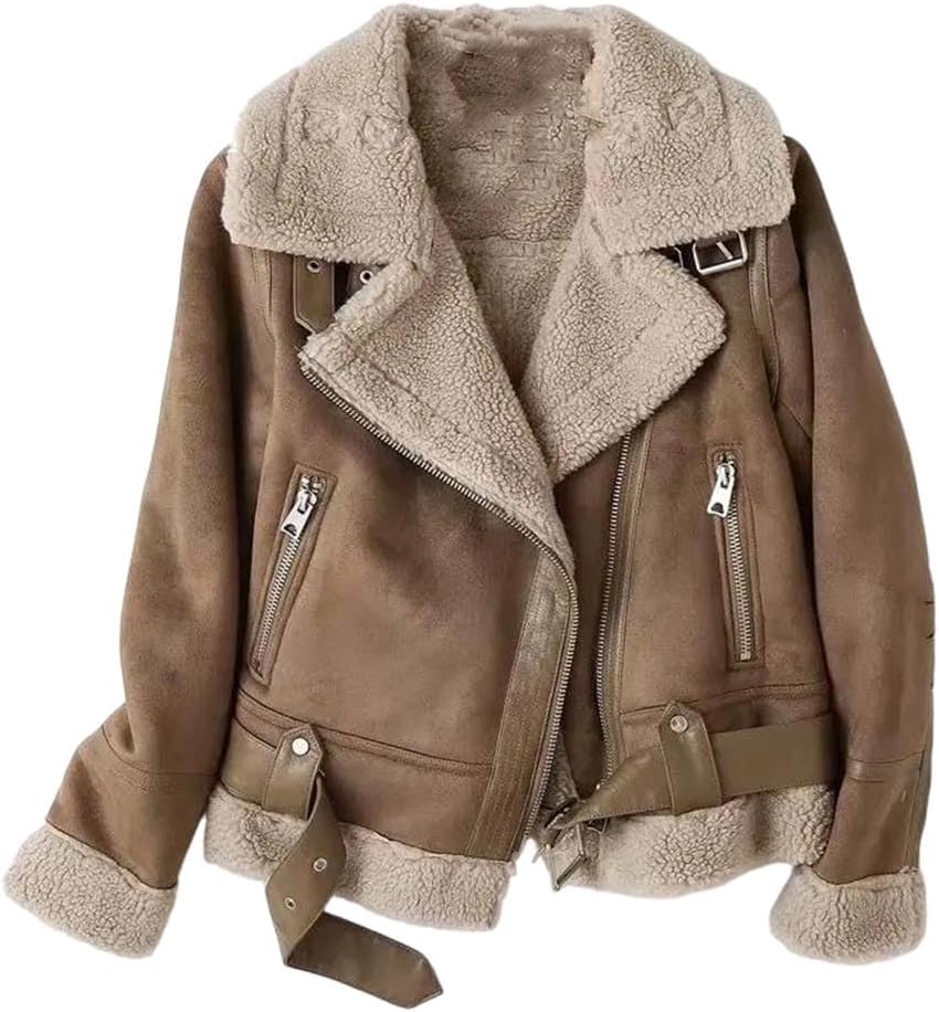 Winter European And American Women's Clothing: Double-Sided Fleece Long-Sleeved Thickened Warm Jacket