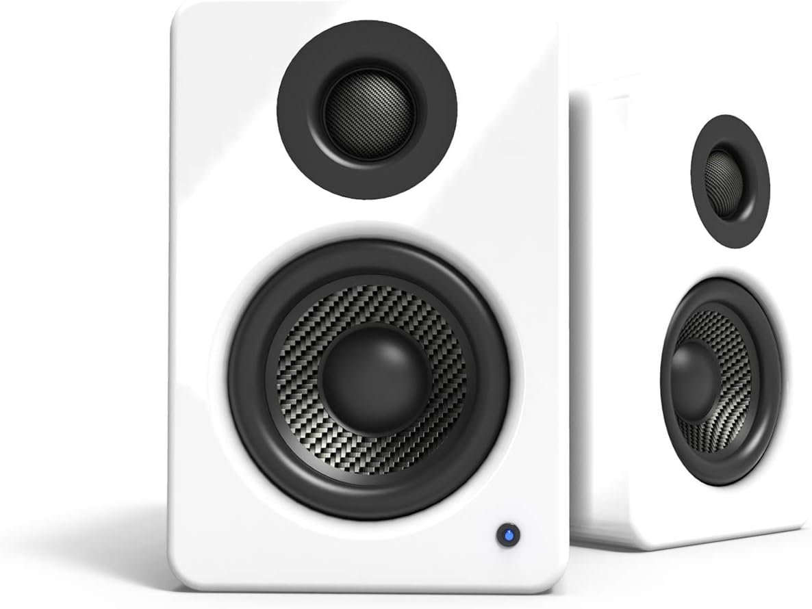 YU2GW Auxiliary, USB Powered Desktop Speakers (Gloss White)