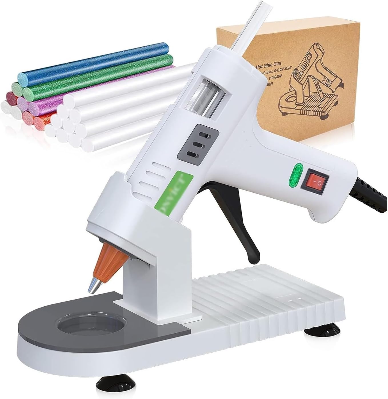 GRFIT Hot Glue Gun 40W Heating Glue Gun Kit with A Glue Gun Stand and 30 Glue Sticks Design for DIY Crafts (Color : B), jinyi2016SHOP-1998