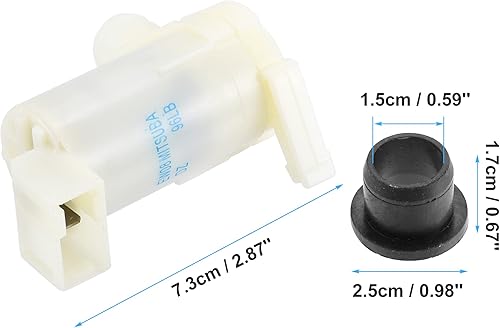 Miniatura 6 de ACROPIX Bomba de motor para lavadora de parabrisas con ojal para base Nissan 200SX, paquete de 1, color negro