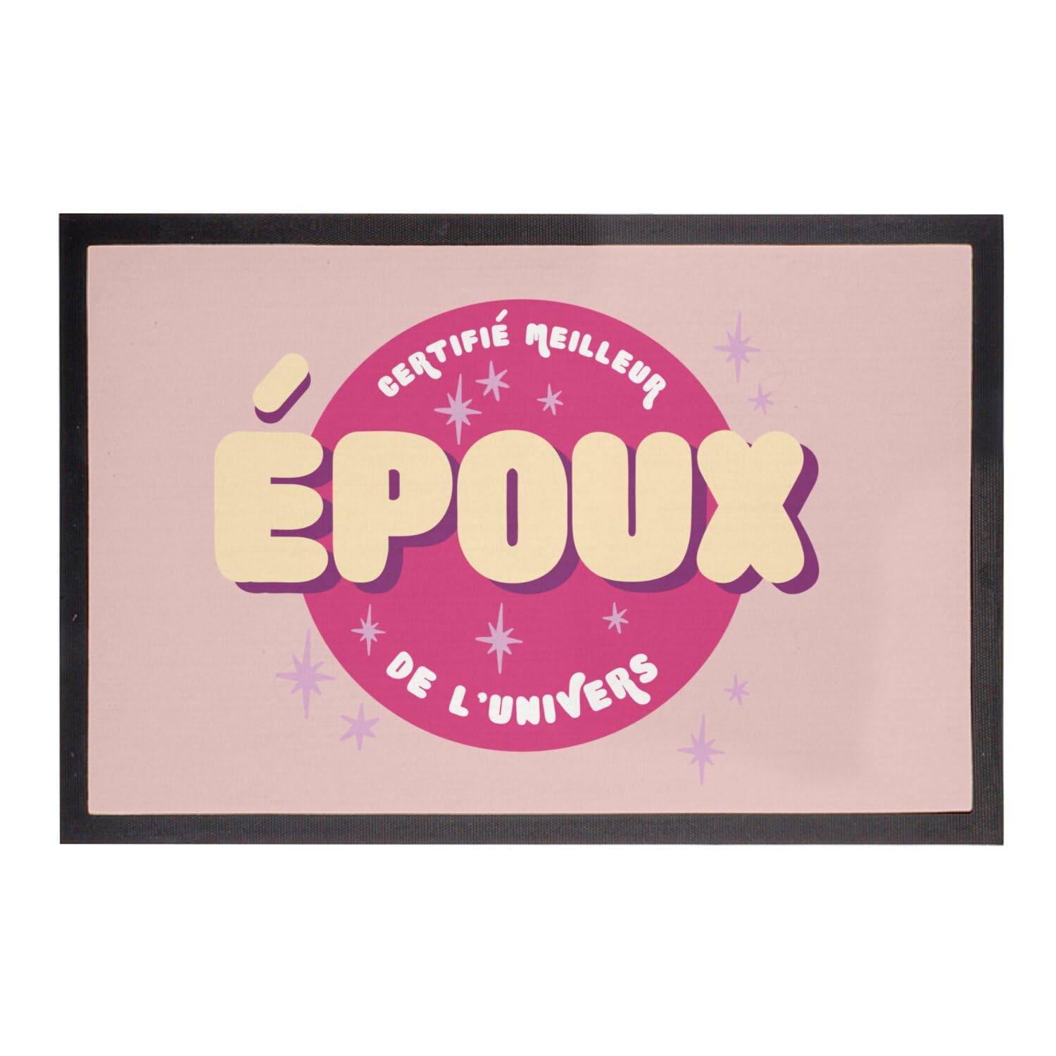Paillasson Rose Epoux univers Mari Mariage Famille paillasson entrée 75x50