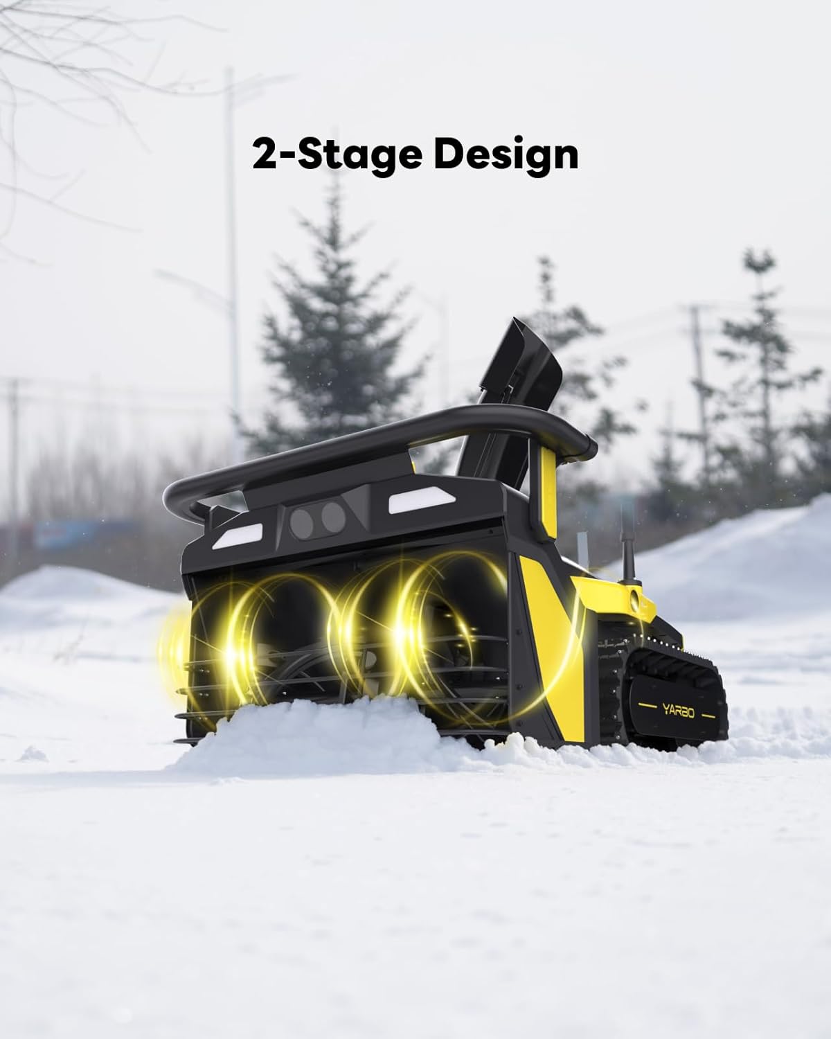 YARBO Robot Snow Blower and Leaf Blower with Modular Design, Auto-Recharging, AI Multi-Zone Mapping & RTK for Navigation