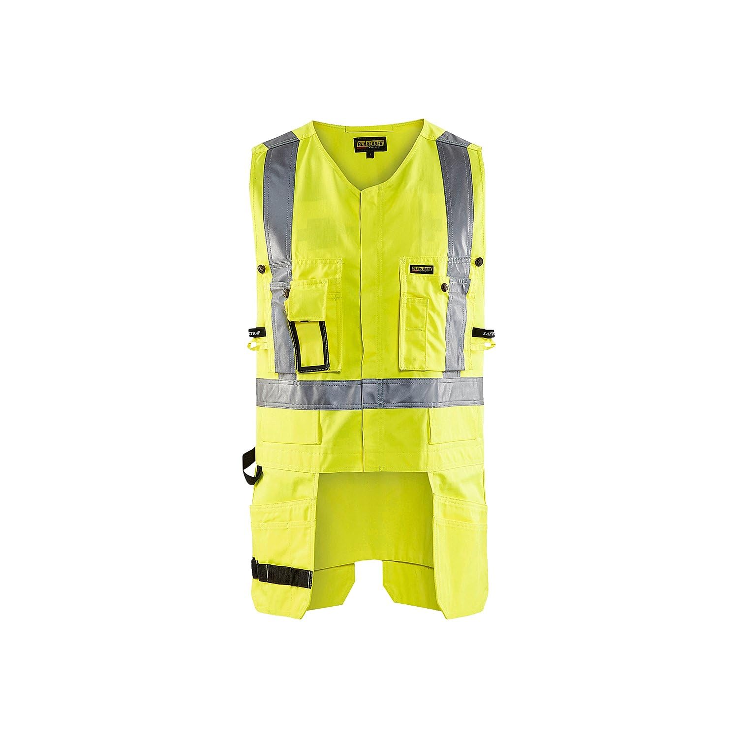 BLAKLADER Gilet de travail porte-outils haute visibilité 3027 - Jaune fluo S - Vêtements haute visibilité