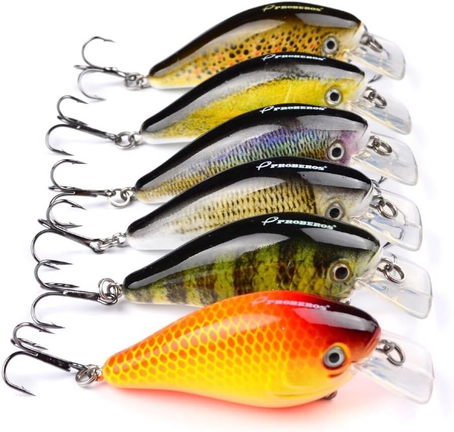 Shelt Quality 3D Printed Real Imaged Fishing Square Bill Crankbaits Lipless Swimbaits Hard Lures Kit